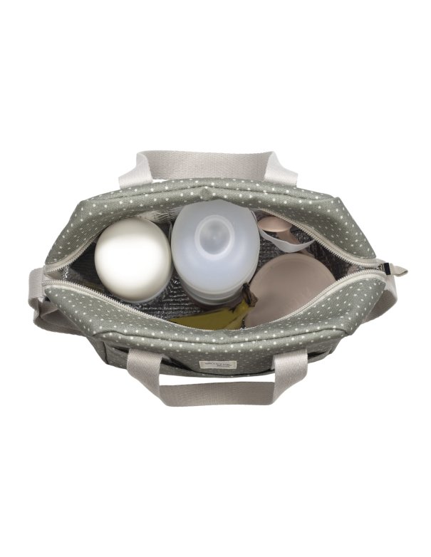 Sac isotherme biberon POPPY pois - sauge