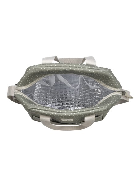 Sac isotherme biberon POPPY pois - sauge