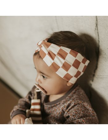 Bandeau damier camel rien que des bêtises