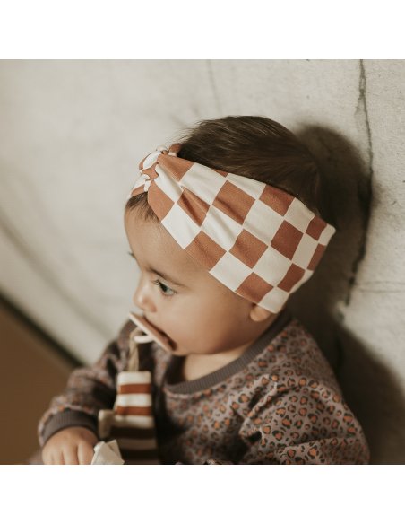 Bandeau damier camel rien que des bêtises Bandeau damier camel rien que des bêtises