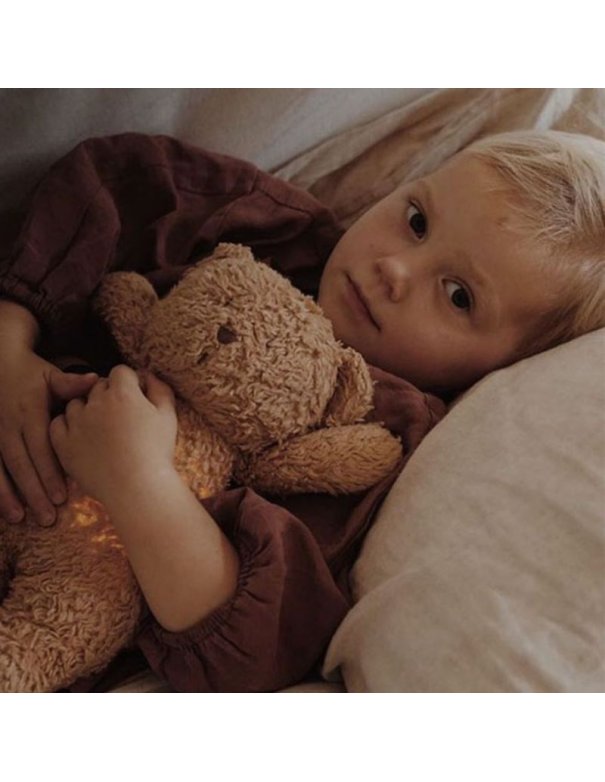 Moonie – ourson nature bio avec sons & lumières cappuccino