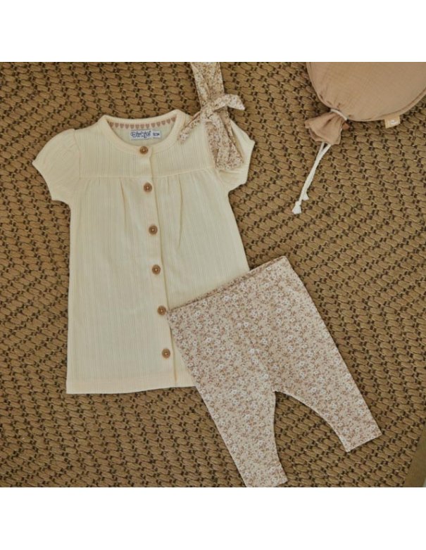 Ensemble 3 pièces bébé fille - mini flowers