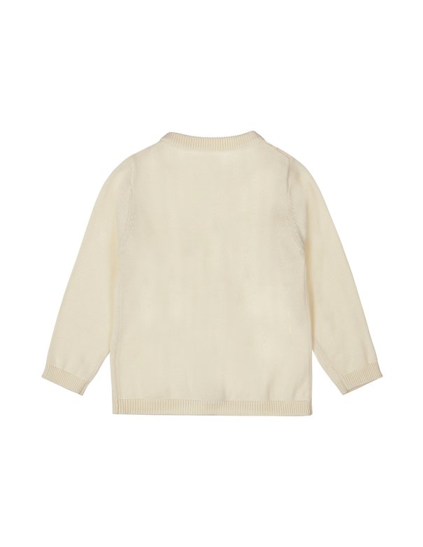 Gilet à volants écru bébé fille