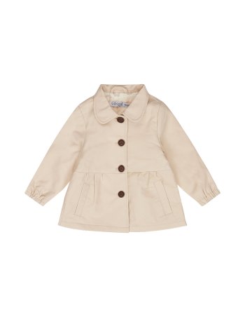 Veste trench bébé fille - nude