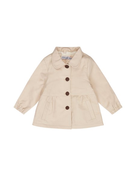 Veste trench bébé fille - nude