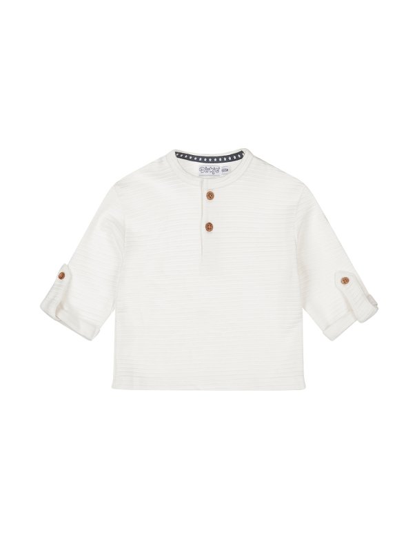 Blouse manches longues col tunisien garçon