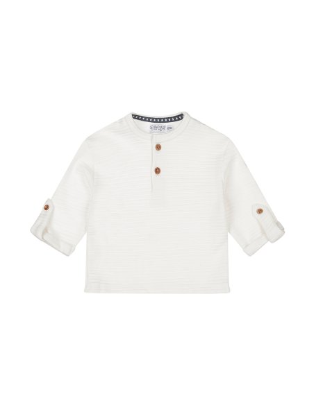 Blouse manches longues col tunisien garçon