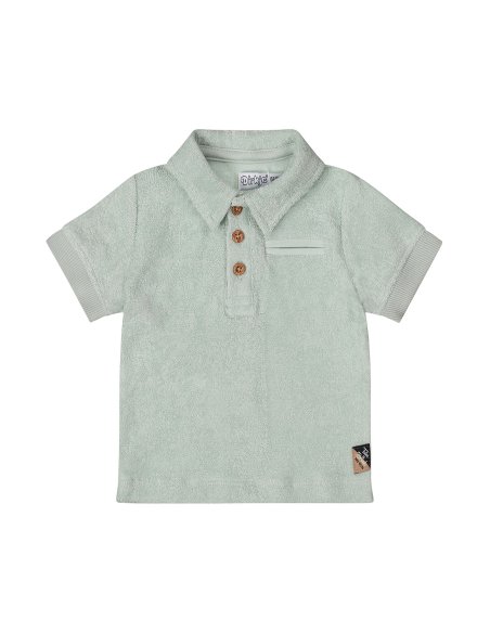 Polo éponge garçon vert d'eau Polo éponge garçon vert d'eau