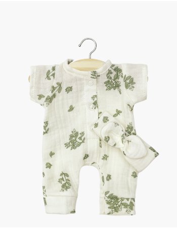 Babies – Combinaison Lili et son headband en gaze de coton Gui  minikane
