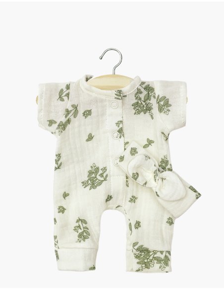 Babies – Combinaison Lili et son headband en gaze de coton Gui  minikane