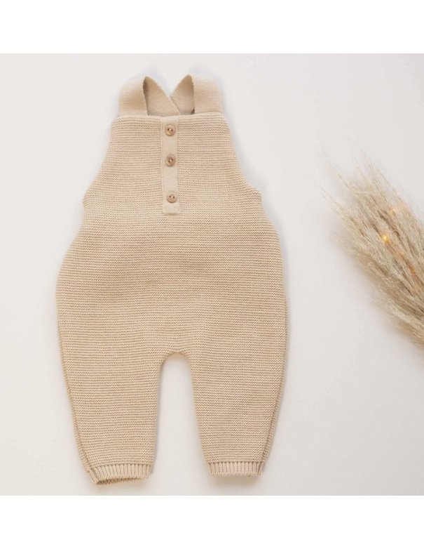 Salopette bébé en maille - caramel