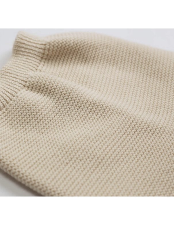 Pantalon naissance en maille - sable