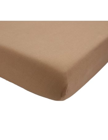 Drap housse bébé camel - 70 x 140 cm