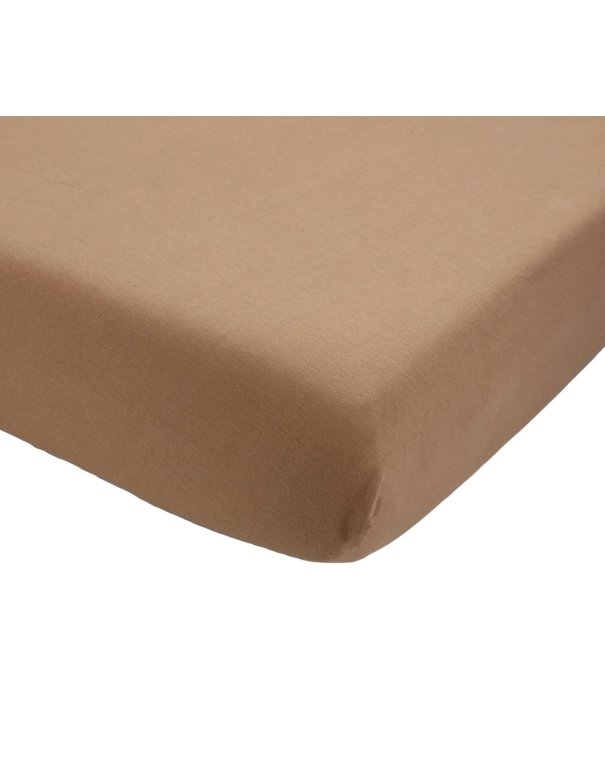 Drap housse bébé camel - 70 x 140 cm