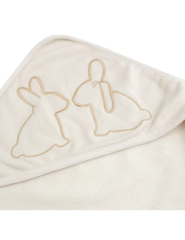 Sortie de bain bébé – Lot de 2 capes de bain avec capuche