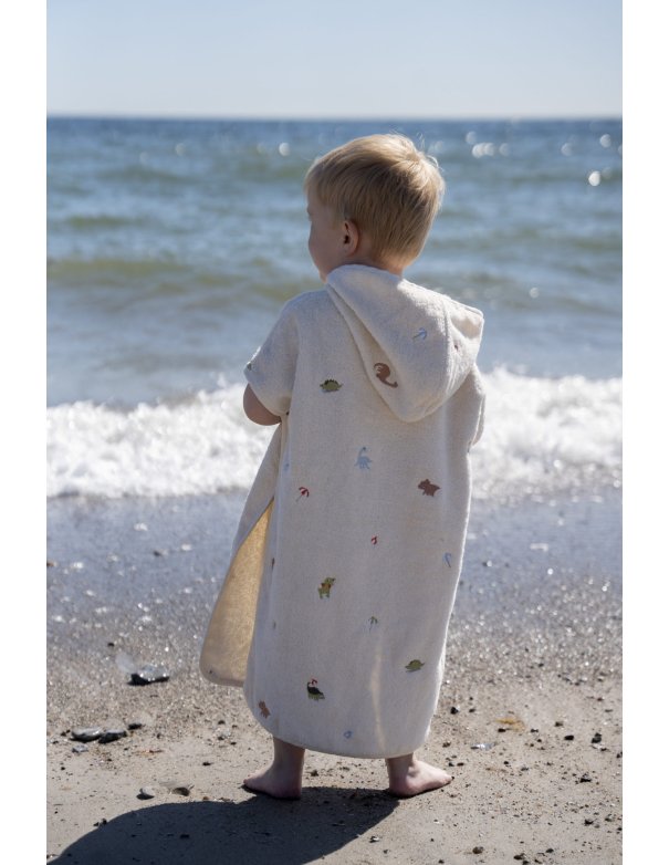 Poncho de plage brodé - Dino filibabba