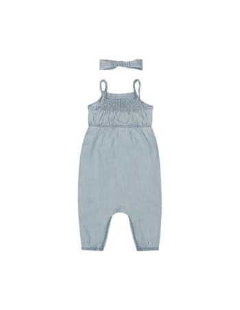Combinaison jean + bandeau fille 2