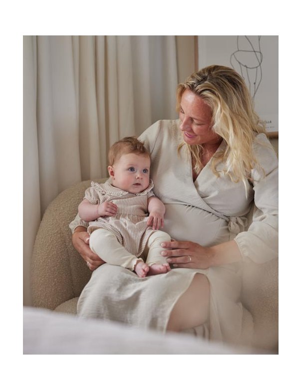 Robe rayure col claudine