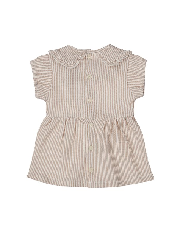 Robe rayure col claudine