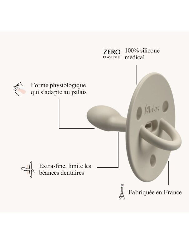 Tétine "ChooChoo" Élhée Taille 1 (0-6 mois) - beige