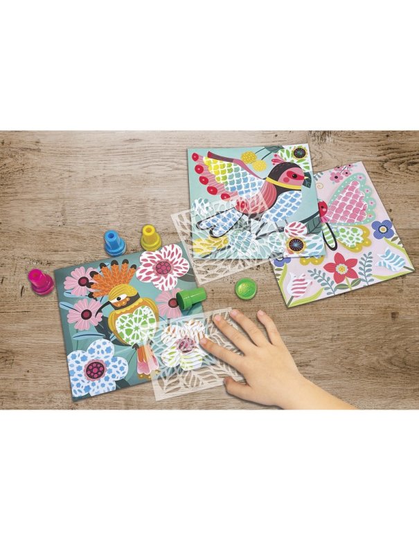 Pochoirs motifs couleur du printemps