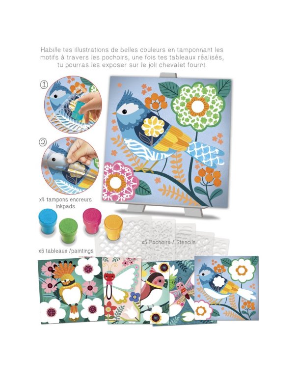 Pochoirs motifs couleur du printemps