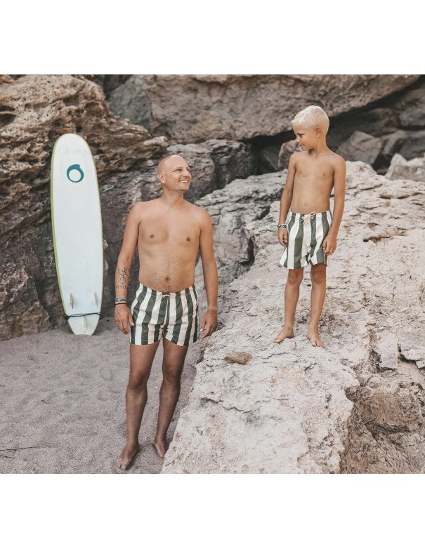 Short de bain rayures vert - HOMME Short de bain rayures vert - HOMME