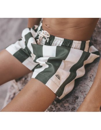 Short de bain rayures vert... 2
