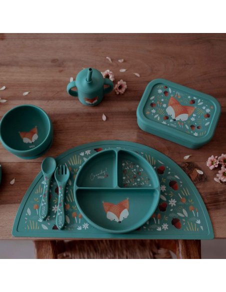 Bol silicone avec ventouse - Crunchy le renard - Sassi