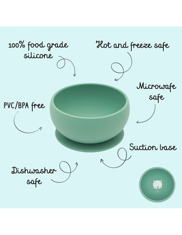 Bol silicone avec ventouse - Munchy l'ours