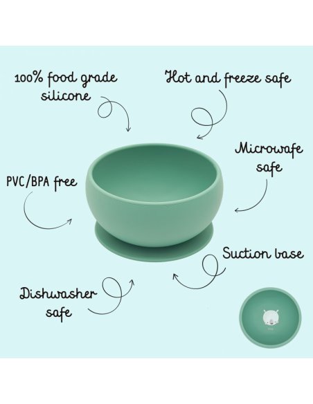 Bol silicone avec ventouse - Munchy l'ours