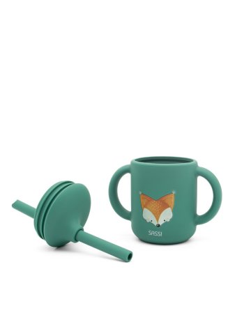 Gobelet à paille en silicone - Crunchy le renard SASSI 2