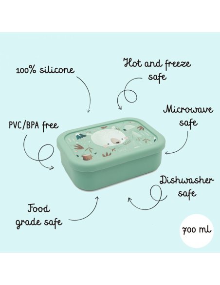 Lunch box en silicone - Munchy l'ours