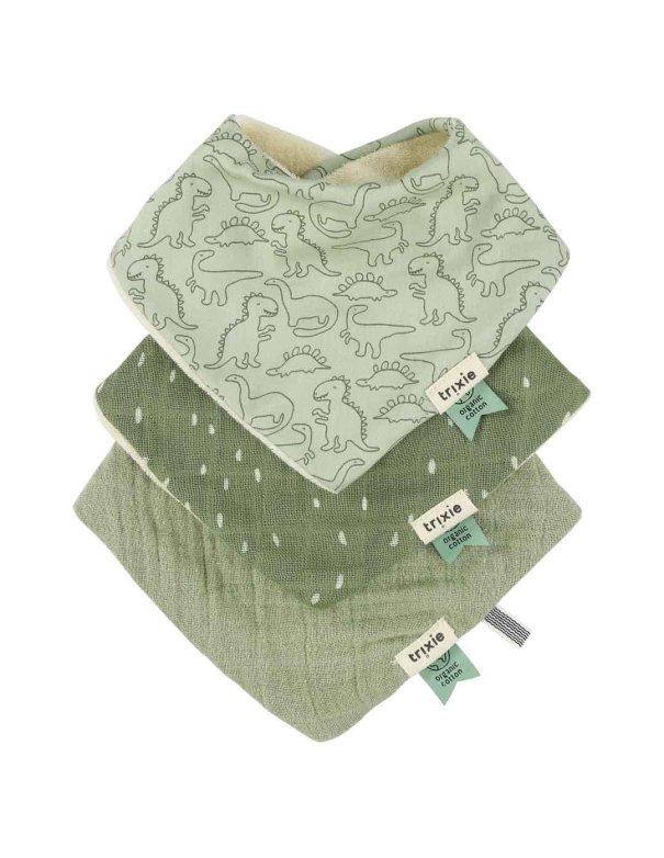 Bavoir bandana lot de 3  - Dino trixie