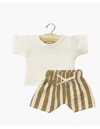 Ensemble - Minikane vêtements Vito top t-shirt écru et short à