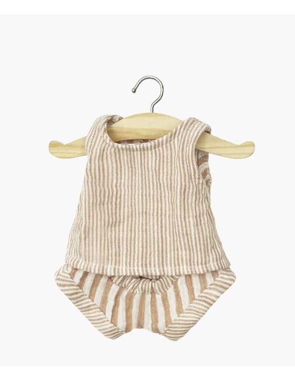 Ensemble - Minikane Andrée en gaze de coton à rayures Zéphyr