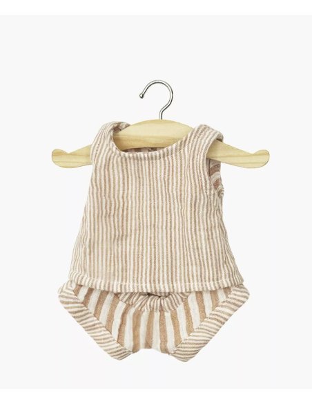 Ensemble - Minikane Andrée en gaze de coton à rayures Zéphyr