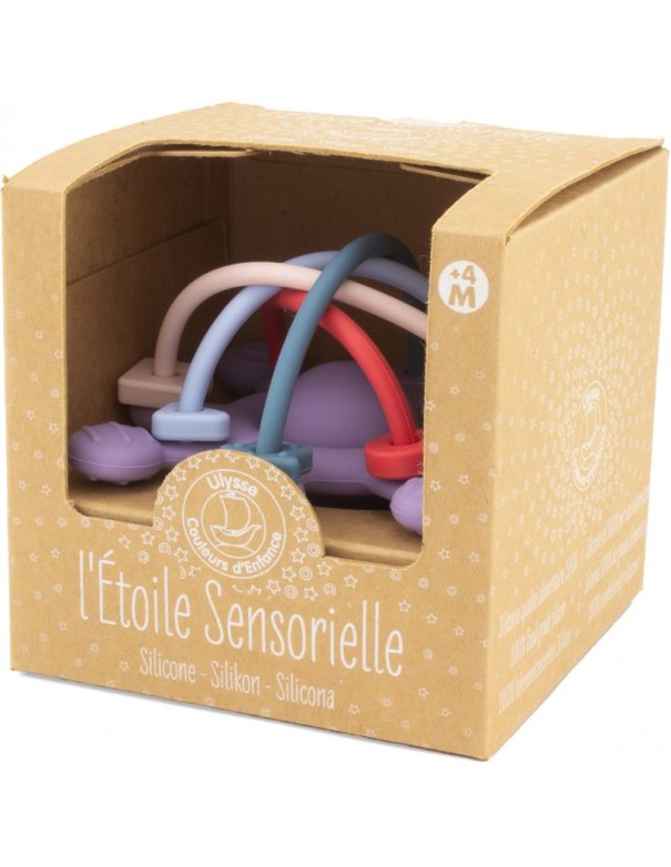 Anneau de dentition - étoile sensorielle - lilas Anneau de dentition - étoile sensorielle - lilas