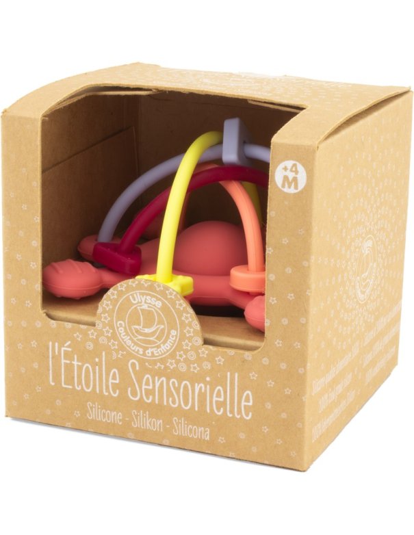 Anneau de dentition - étoile sensorielle - rouge brique - Ulysse