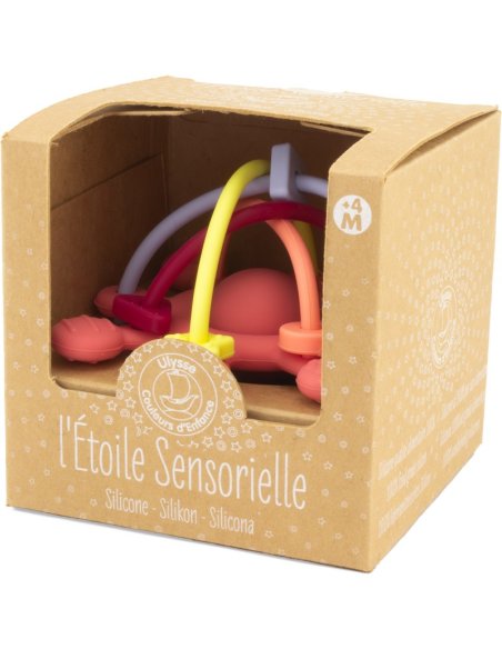 Anneau de dentition - étoile sensorielle - rouge brique - Ulysse