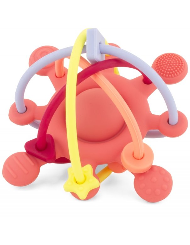 Anneau de dentition - étoile sensorielle - rouge brique