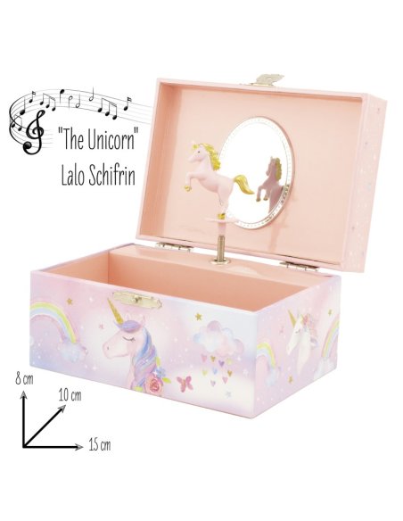 Boite à bijoux musical - licorne