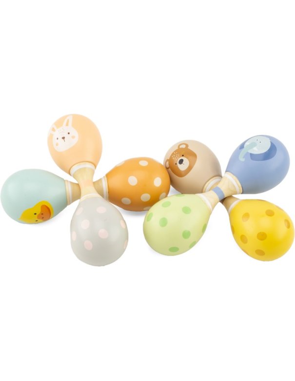 Maracas doble - animaux (4 modèles au choix)