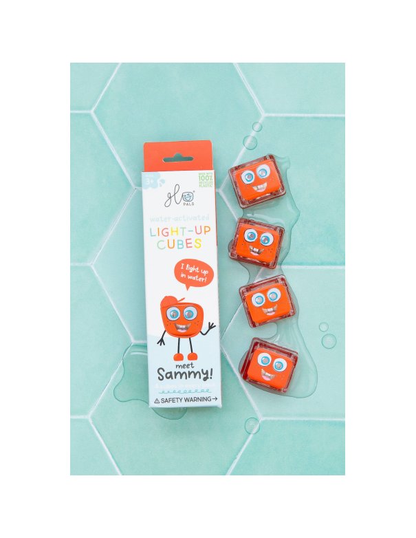 Lot de 4 cubes lumineux Sammy- Rouge