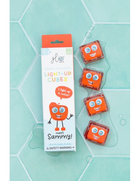 Lot de 4 cubes lumineux Sammy- Rouge