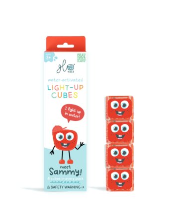 Lot de 4 cubes lumineux Sammy- Rouge glo pals