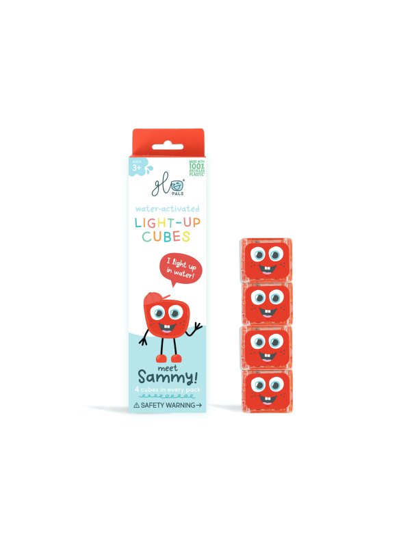 Lot de 4 cubes lumineux Sammy- Rouge glo pals