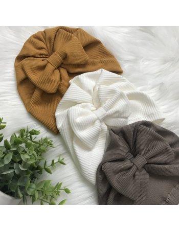 Bonnet turban côtelé coton 2