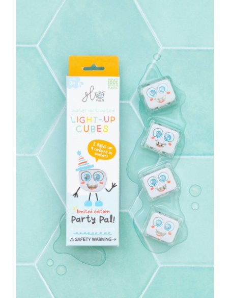 Lot de 4 cubes lumineux Party - Blanc