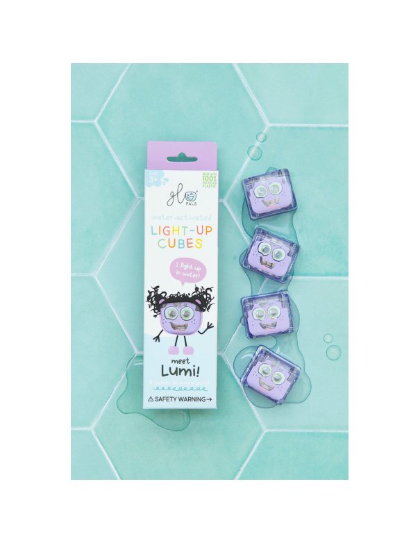 Lot de 4 cubes lumineux Lumi - Violet